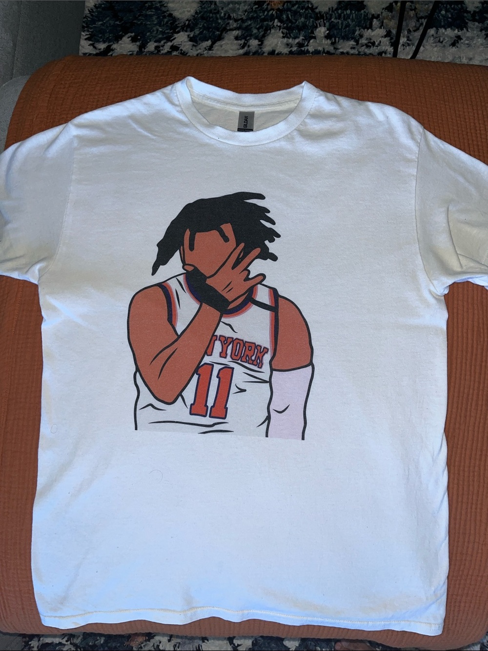 New York Knicks Jalen Brunson Celebration Tee shirt size medium